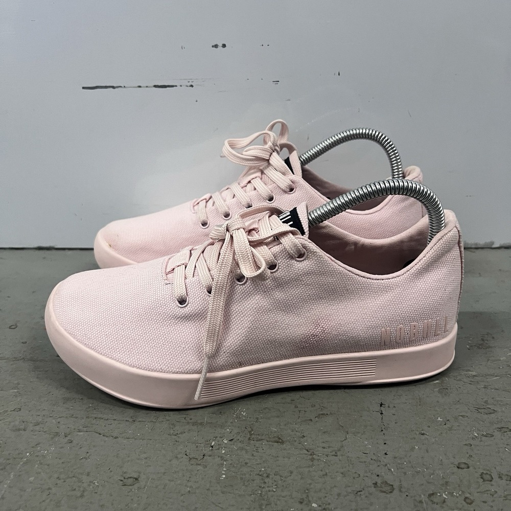 NOBULL Canvas Trainers Pink Womens Size 7 Lightweight Minamalist Gym Shoes - Picture 3 of 11